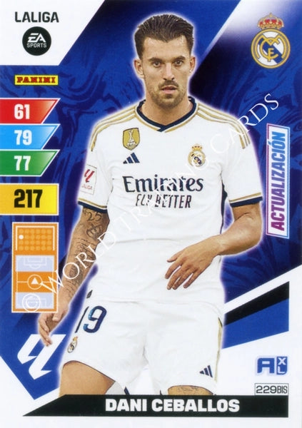 Cromo Trading Card Fútbol-Dani Ceballos-Real Madrid-Panini Adrenalyn XL 2023-2024-#229bis-Básico