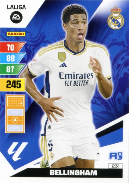 Cromo Trading Card Fútbol-Bellingham-Real Madrid-Panini Adrenalyn XL 2023-2024-#231-Básico