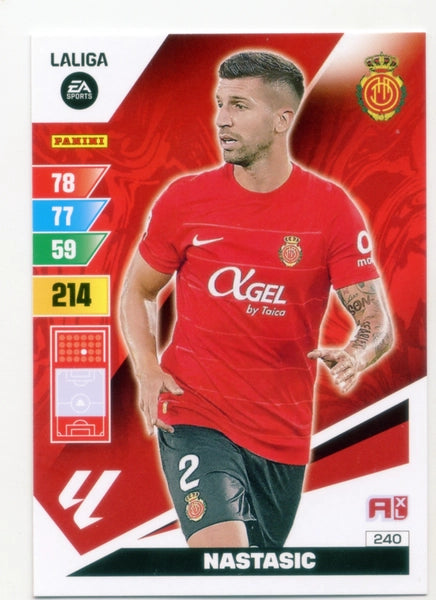 Cromo Trading Card Fútbol-Nastasic-Mallorca-Panini Adrenalyn XL 2023-2024-#240-Básico