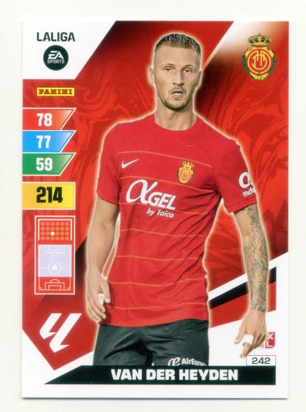 Cromo Trading Card Fútbol-Van der Heyden-Mallorca-Panini Adrenalyn XL 2023-2024-#242-Básico