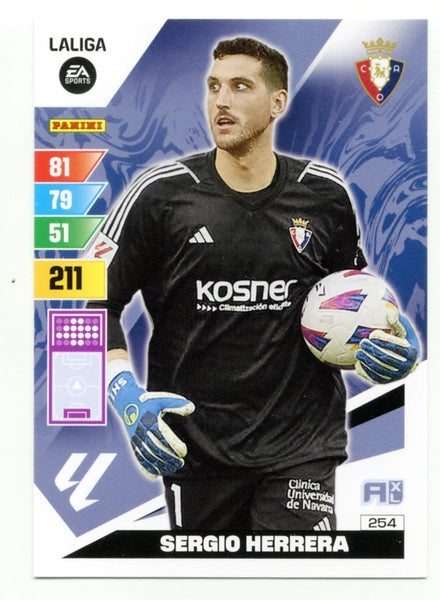 Cromo Trading Card Fútbol-Sergio Herrera-Osasuna-Panini Adrenalyn XL 2023-2024-#254-Básico