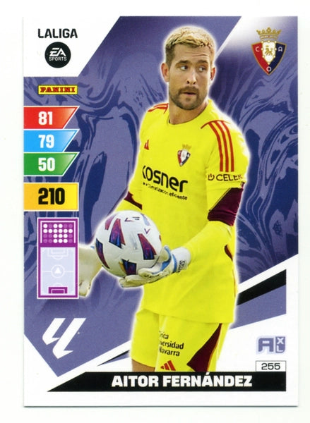 Cromo Trading Card Fútbol-Aitor Fernandez-Osasuna-Panini Adrenalyn XL 2023-2024-#255-Básico