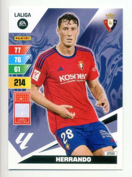 Cromo Trading Card Fútbol-Herrando-Osasuna-Panini Adrenalyn XL 2023-2024-#259-Básico