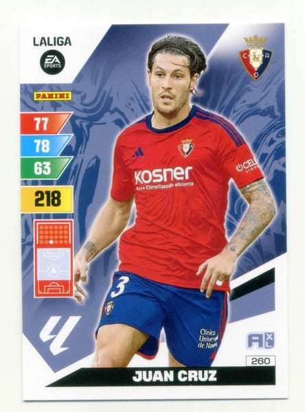 Cromo Trading Card Fútbol-Juan Cruz-Osasuna-Panini Adrenalyn XL 2023-2024-#260-Básico