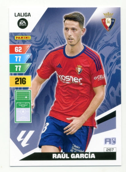 Cromo Trading Card Fútbol-Raul Garcia-Osasuna-Panini Adrenalyn XL 2023-2024-#267-Básico