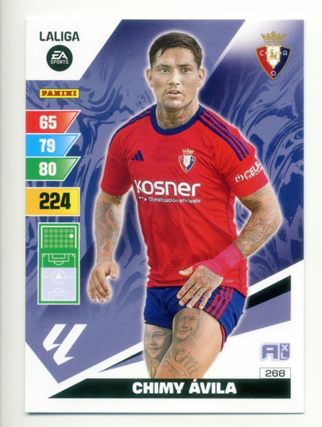Cromo Trading Card Fútbol-Chimy Avila-Osasuna-Panini Adrenalyn XL 2023-2024-#268-Básico