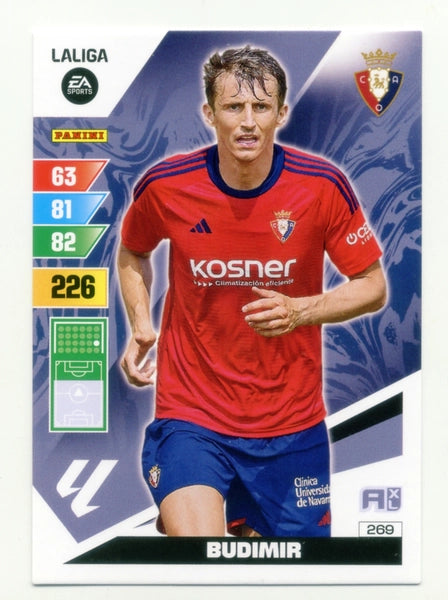 Cromo Trading Card Fútbol-Budimir-Osasuna-Panini Adrenalyn XL 2023-2024-#269-Básico