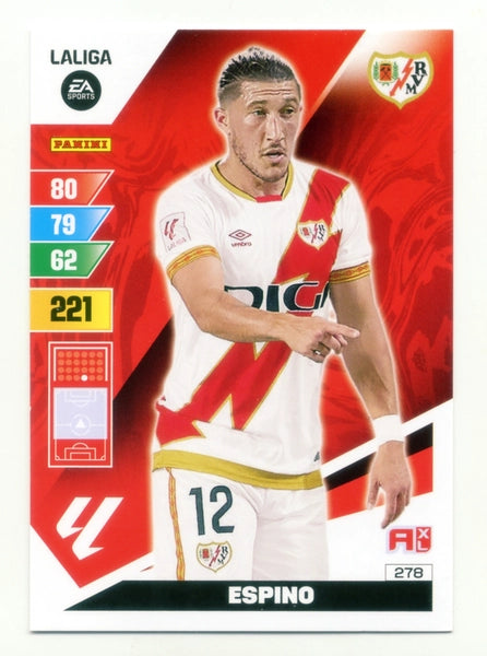 Cromo Trading Card Fútbol-Espino-Rayo Vallecano-Panini Adrenalyn XL 2023-2024-#278-Básico