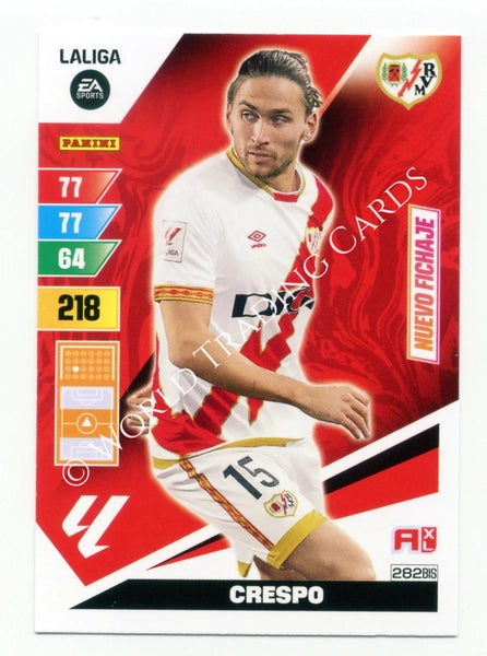 Cromo Trading Card Fútbol-Crespo-Rayo Vallecano-Panini Adrenalyn XL 2023-2024-#282bis-Básico