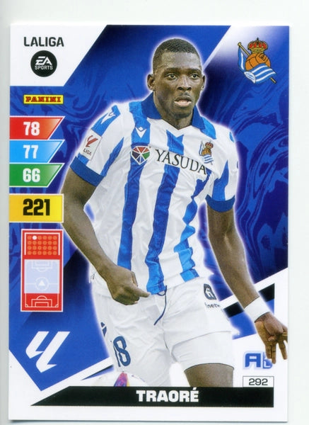 Cromo Trading Card Fútbol-Traore-Real Sociedad-Panini Adrenalyn XL 2023-2024-#292-Básico