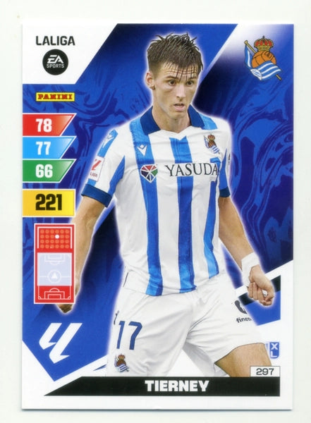 Cromo Trading Card Fútbol-Tierney-Real Sociedad-Panini Adrenalyn XL 2023-2024-#297-Básico