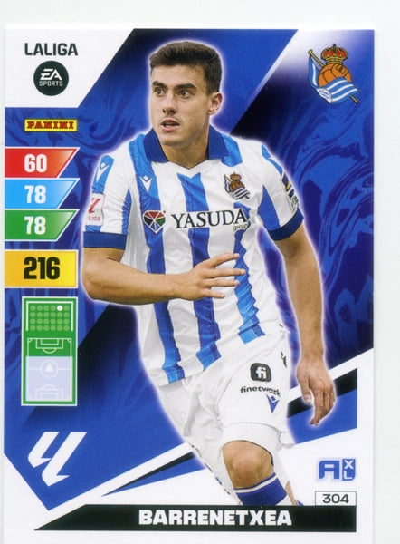 Cromo Trading Card Fútbol-Barrenetxea-Real Sociedad-Panini Adrenalyn XL 2023-2024-#304-Básico