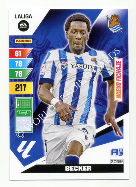 Cromo Trading Card Fútbol-Becker-Real Sociedad-Panini Adrenalyn XL 2023-2024-#305bis-Básico