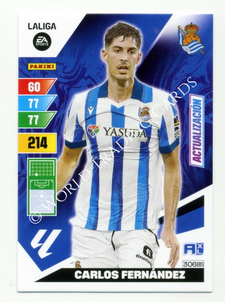 Cromo Trading Card Fútbol-Carlos Fernandez-Real Sociedad-Panini Adrenalyn XL 2023-2024-#306bis-Básico