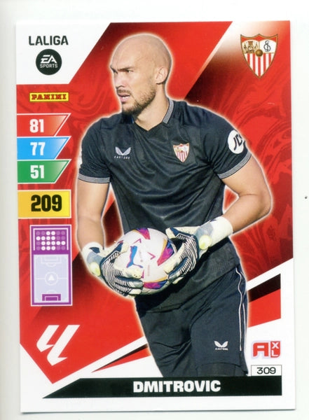 Cromo Trading Card Fútbol-Dmitrovic-Sevilla-Panini Adrenalyn XL 2023-2024-#309-Básico