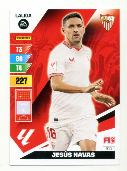 Cromo Trading Card Fútbol-Jesus Navas-Sevilla-Panini Adrenalyn XL 2023-2024-#310-Básico
