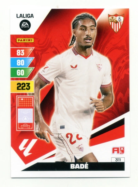 Cromo Trading Card Fútbol-Bade-Sevilla-Panini Adrenalyn XL 2023-2024-#311-Básico
