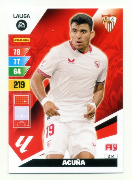 Cromo Trading Card Fútbol-Acuna-Sevilla-Panini Adrenalyn XL 2023-2024-#314-Básico