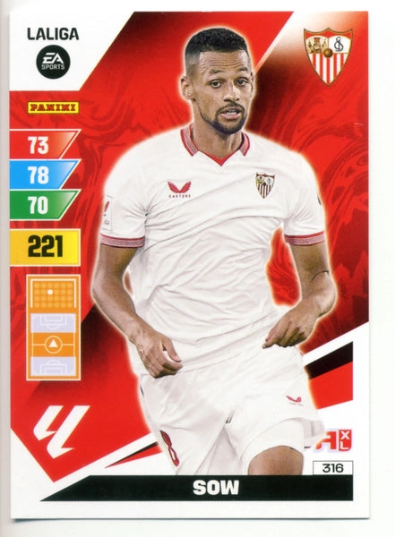 Cromo Trading Card Fútbol-Sow-Sevilla-Panini Adrenalyn XL 2023-2024-#316-Básico