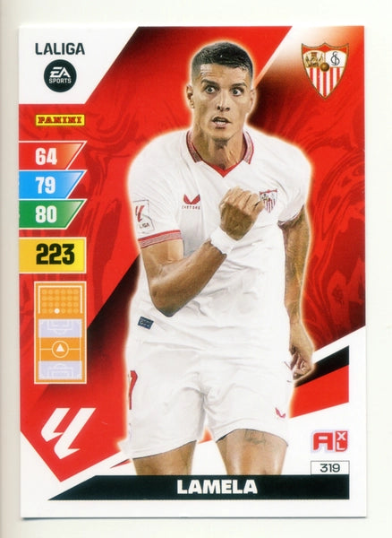 Cromo Trading Card Fútbol-Lamela-Sevilla-Panini Adrenalyn XL 2023-2024-#319-Básico