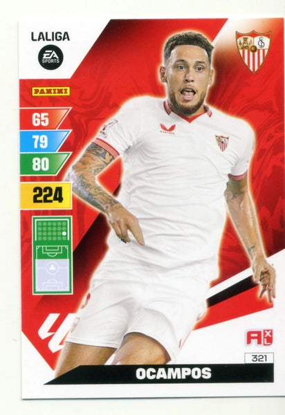 Cromo Trading Card Fútbol-Ocampos-Sevilla-Panini Adrenalyn XL 2023-2024-#321-Básico