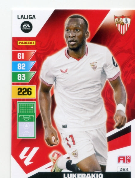 Cromo Trading Card Fútbol-Lukebakio-Sevilla-Panini Adrenalyn XL 2023-2024-#324-Básico