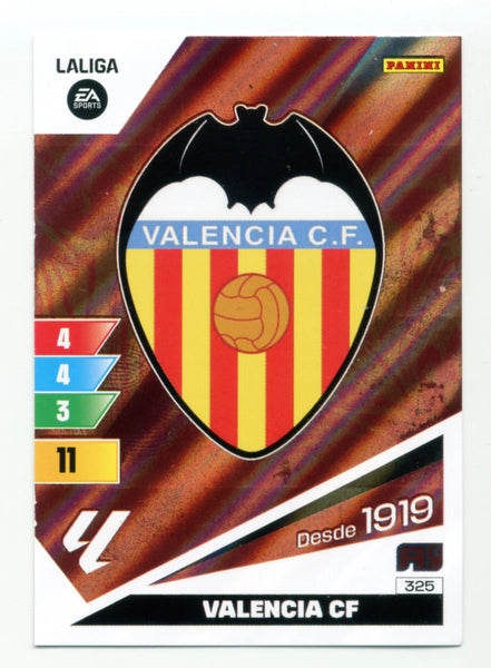 Cromo Trading Card Fútbol-Escudo-Valencia-Panini Adrenalyn XL 2023-2024-#325-Básico