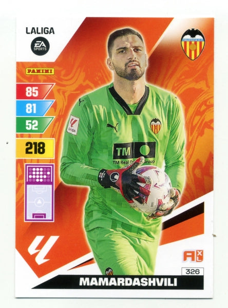 Cromo Trading Card Fútbol-Mamardashvili-Valencia-Panini Adrenalyn XL 2023-2024-#326-Básico
