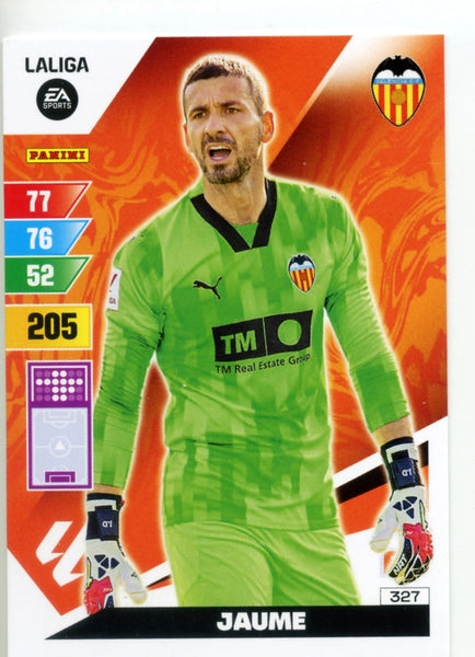 Cromo Trading Card Fútbol-Jaume-Valencia-Panini Adrenalyn XL 2023-2024-#327-Básico