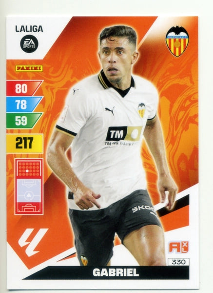 Cromo Trading Card Fútbol-Gabriel-Valencia-Panini Adrenalyn XL 2023-2024-#330-Básico