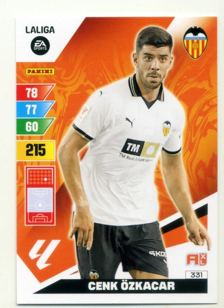 Cromo Trading Card Fútbol-Cenk Özkacar-Valencia-Panini Adrenalyn XL 2023-2024-#331-Básico