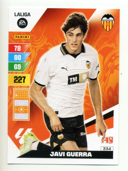 Cromo Trading Card Fútbol-Javi Guerra-Valencia-Panini Adrenalyn XL 2023-2024-#334-Básico