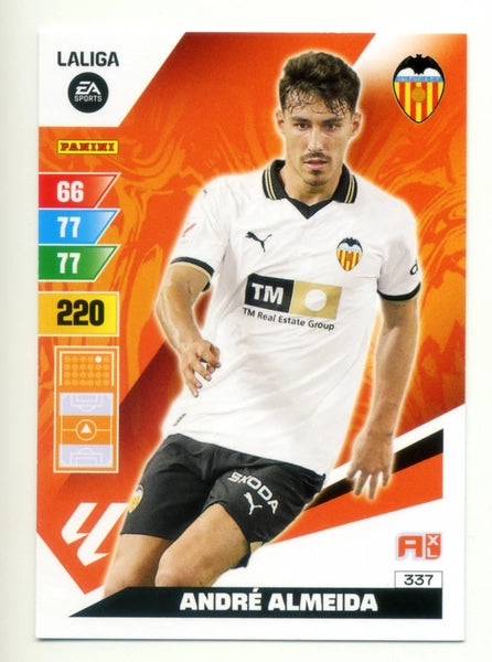 Cromo Trading Card Fútbol-Andre Almeida-Valencia-Panini Adrenalyn XL 2023-2024-#337-Básico