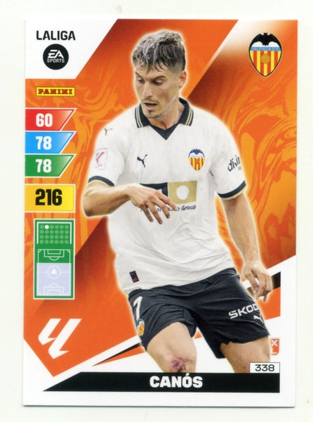 Cromo Trading Card Fútbol-Canos-Valencia-Panini Adrenalyn XL 2023-2024-#338-Básico