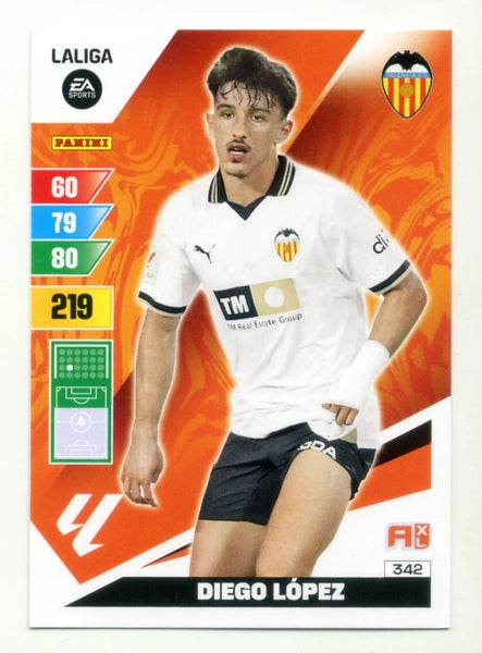 Cromo Trading Card Fútbol-Diego Lopez-Valencia-Panini Adrenalyn XL 2023-2024-#342-Básico