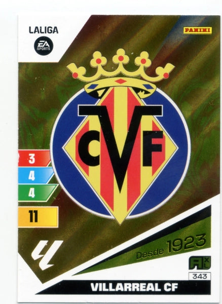 Cromo Trading Card Fútbol-Escudo-Villarreal-Panini Adrenalyn XL 2023-2024-#343-Básico