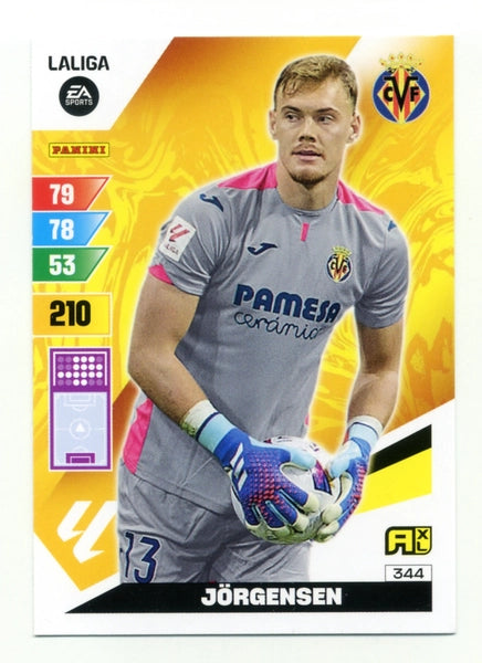 Cromo Trading Card Fútbol-Jörgensen-Villarreal-Panini Adrenalyn XL 2023-2024-#344-Básico