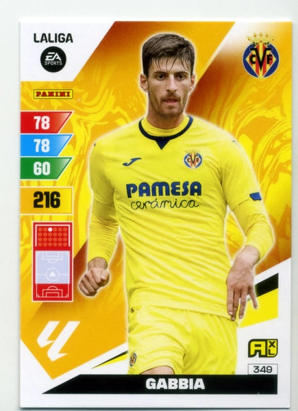 Cromo Trading Card Fútbol-Gabbia-Villarreal-Panini Adrenalyn XL 2023-2024-#349-Básico