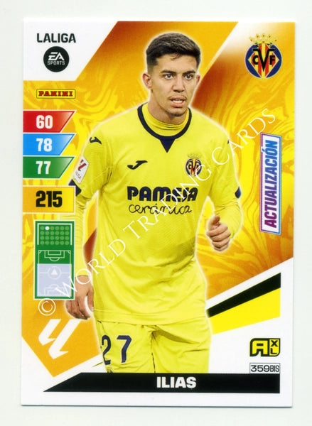 Cromo Trading Card Fútbol-Ilias-Villarreal-Panini Adrenalyn XL 2023-2024-#359bis-Básico