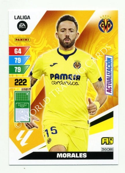 Cromo Trading Card Fútbol-Morales-Villarreal-Panini Adrenalyn XL 2023-2024-#360bis-Básico