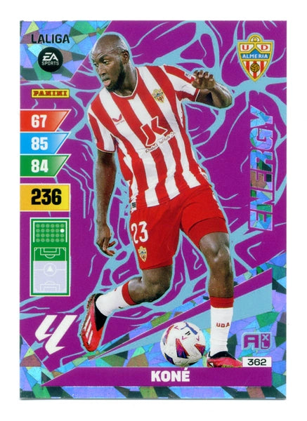 Cromo Trading Card Fútbol-Kone-Almeria-Panini Adrenalyn XL 2023-2024-#362-Energy