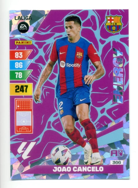 Cromo Trading Card Fútbol-Joao Cancelo-Barcelona-Panini Adrenalyn XL 2023-2024-#366-Energy