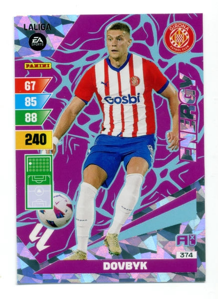 Cromo Trading Card Fútbol-Dovbyk-Girona-Panini Adrenalyn XL 2023-2024-#374-Energy