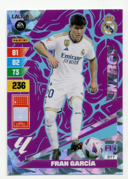 Cromo Trading Card Fútbol-Fran-Garcia-Real Madrid-Panini Adrenalyn XL 2023-2024-#377-Energy