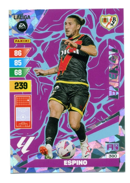 Cromo Trading Card Fútbol-Espino-Rayo Vallecano-Panini Adrenalyn XL 2023-2024-#380-Energy