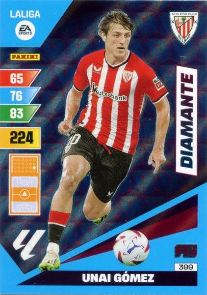 Cromo Trading Card Fútbol-Unai Gomez-Athletic Club-Panini Adrenalyn XL 2023-2024-#399-Diamante