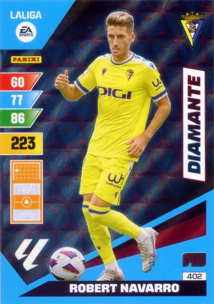 Cromo Trading Card Fútbol-Robert Navarro-Cadiz-Panini Adrenalyn XL 2023-2024-#402-Diamante