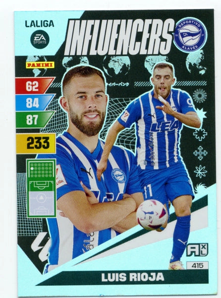 Cromo Trading Card Fútbol-Luis Rioja-Alaves-Panini Adrenalyn XL 2023-2024-#415-Influencers