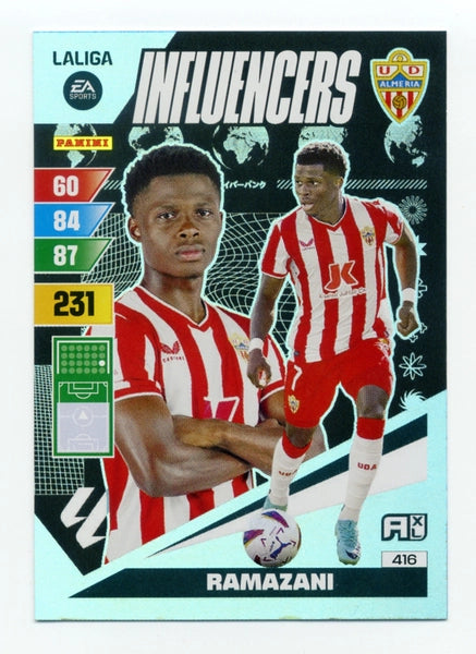 Cromo Trading Card Fútbol-Ramazani-Almeria-Panini Adrenalyn XL 2023-2024-#416-Influencers