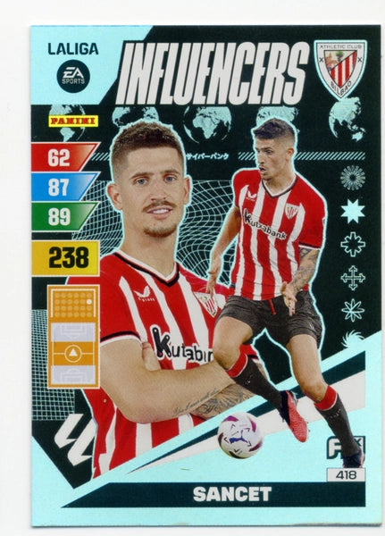 Cromo Trading Card Fútbol-Sancet-Athletic Club-Panini Adrenalyn XL 2023-2024-#418-Influencers